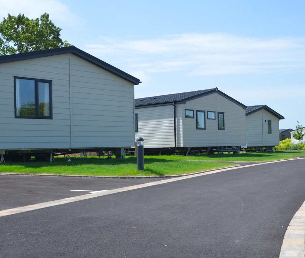 Holiday home with a new tarmacadam road.